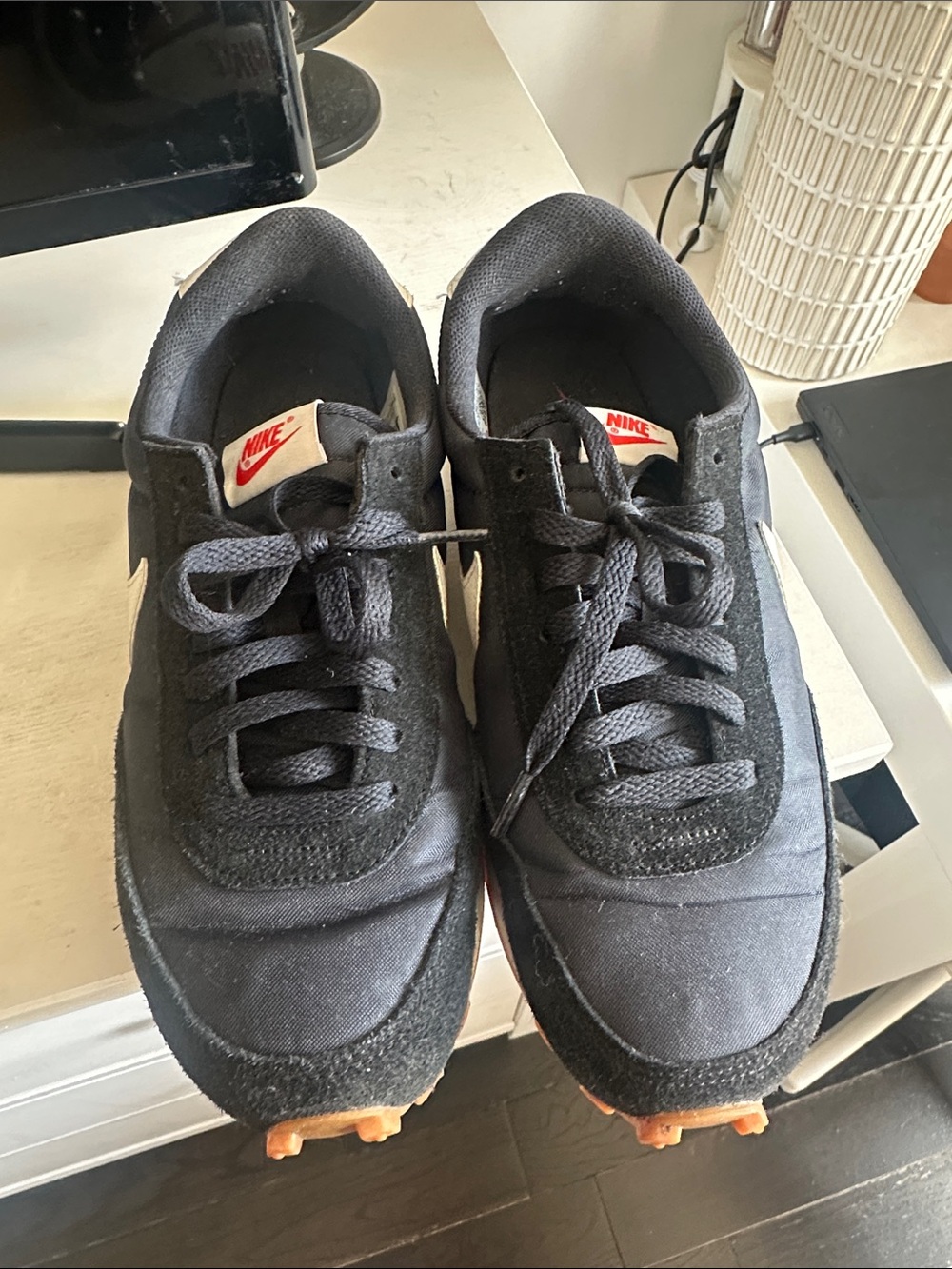 Nike Black and Orange Men’s Low-Top Sneakers